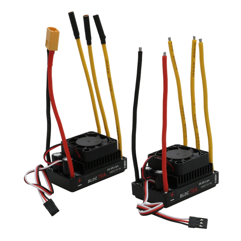 1PCS 7.2V-26V 2S-6S Bidirectional Forward/Reverse Brushless ESC Built-in 5V 3A UBEC 32-bit BLDC 70A Electronic Speed Controller