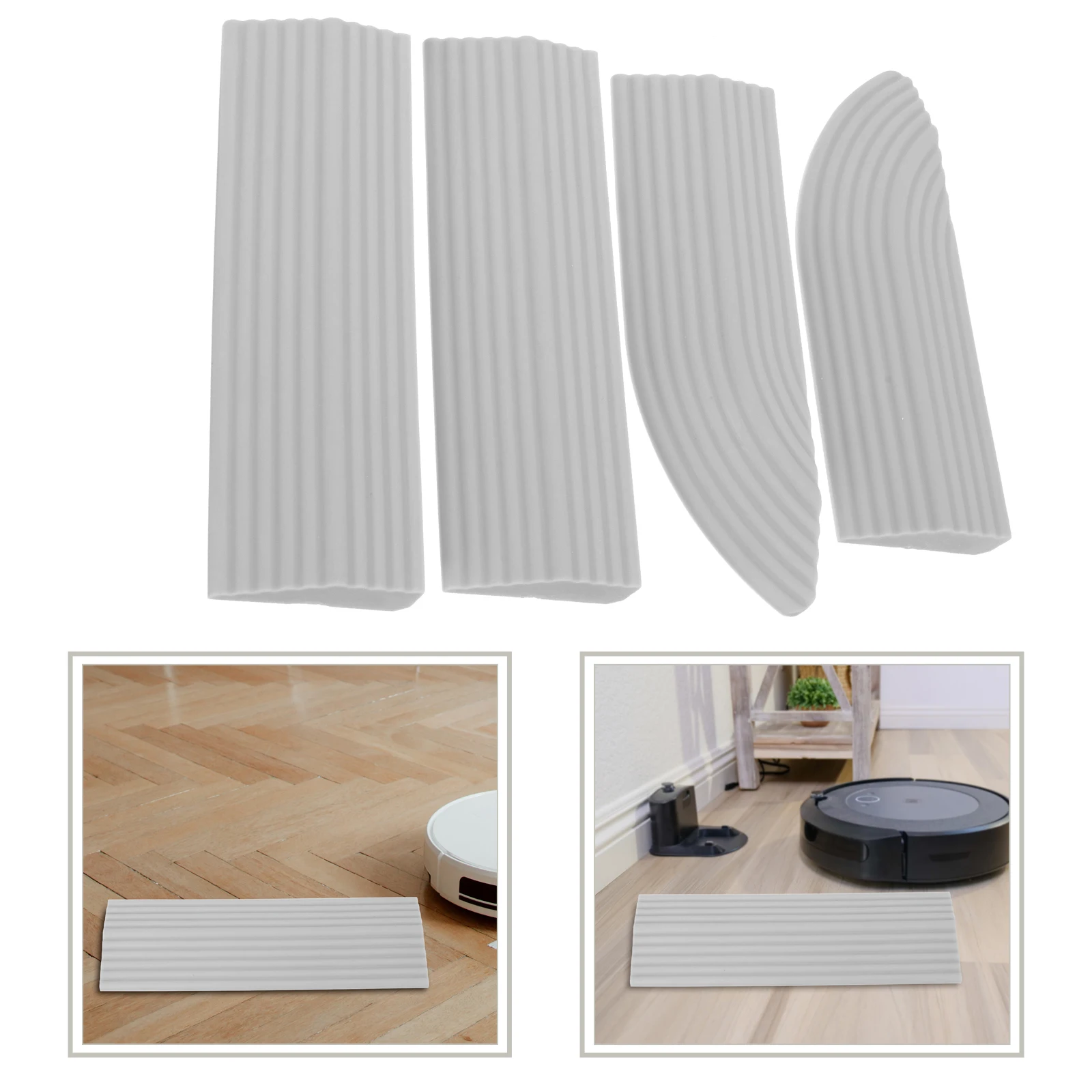 

1 Set Of Sweeping Robot Rubber For Home Heavy Duty Anti Skid Loading Ramp Cushion Indoor Slope Ramp For Wheelchair