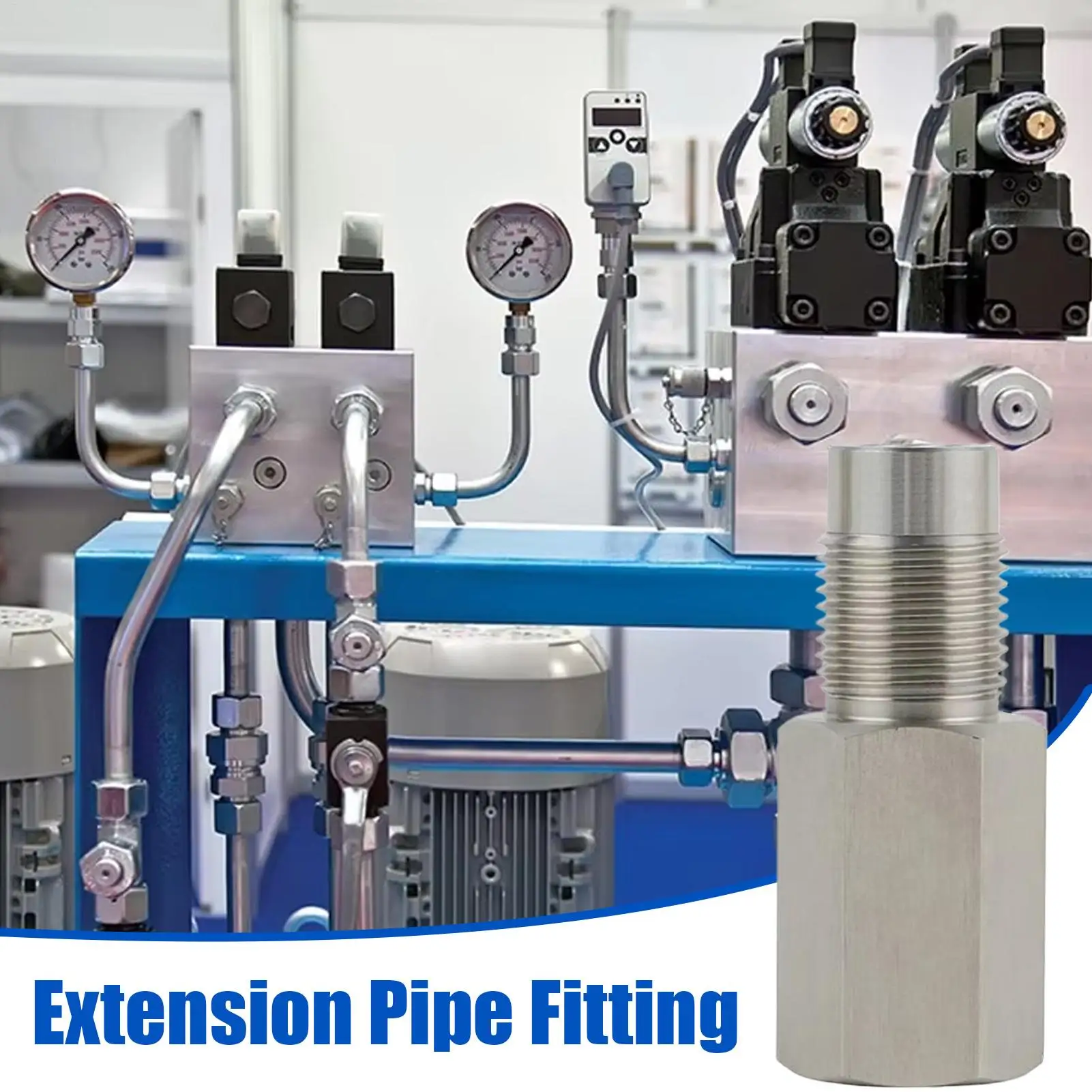 Water Pipe Connector Extension Stainless Steel Adapter For Auto Heat Resistant Length 2.3 Inch Thread Size M181.5 Thread Shower