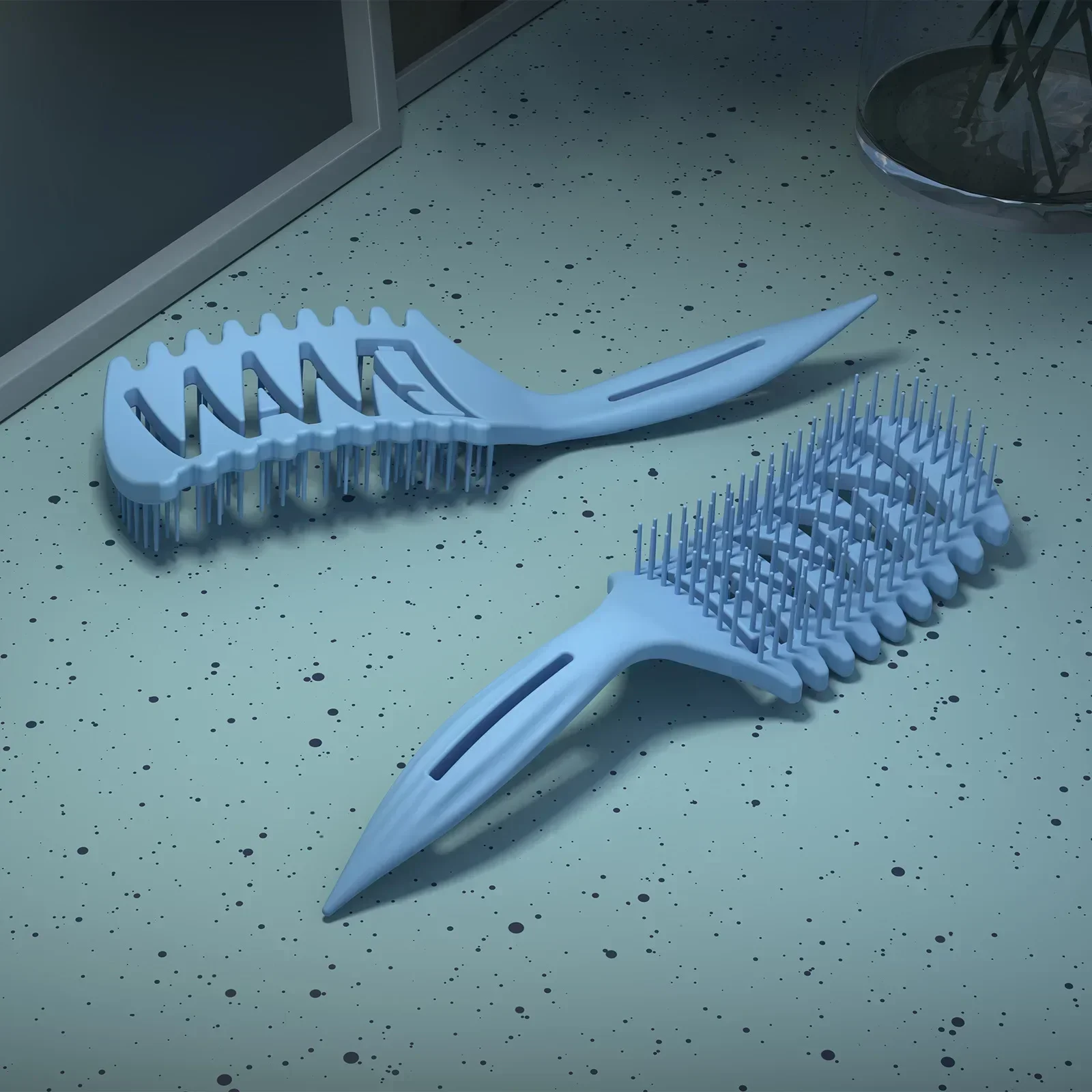 1Pcs Detangling Brush Curl Styling Hollow Hair Brush Women Curly Wet Tangled Massage Comb Barber Hairdressing Salon Tool
