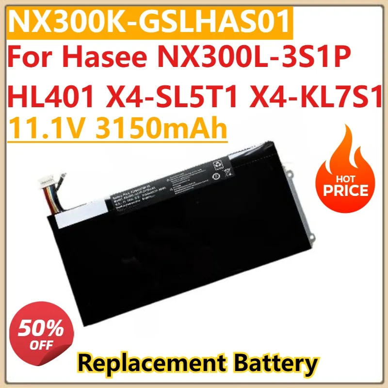 

High Quality New SSBS66 Laptop Battery NX300K-GSLHAS01 11.1V 3150mAh for Hasee HL401 X4-SL5T1 X4-KL7S1 NX300L-3S1P
