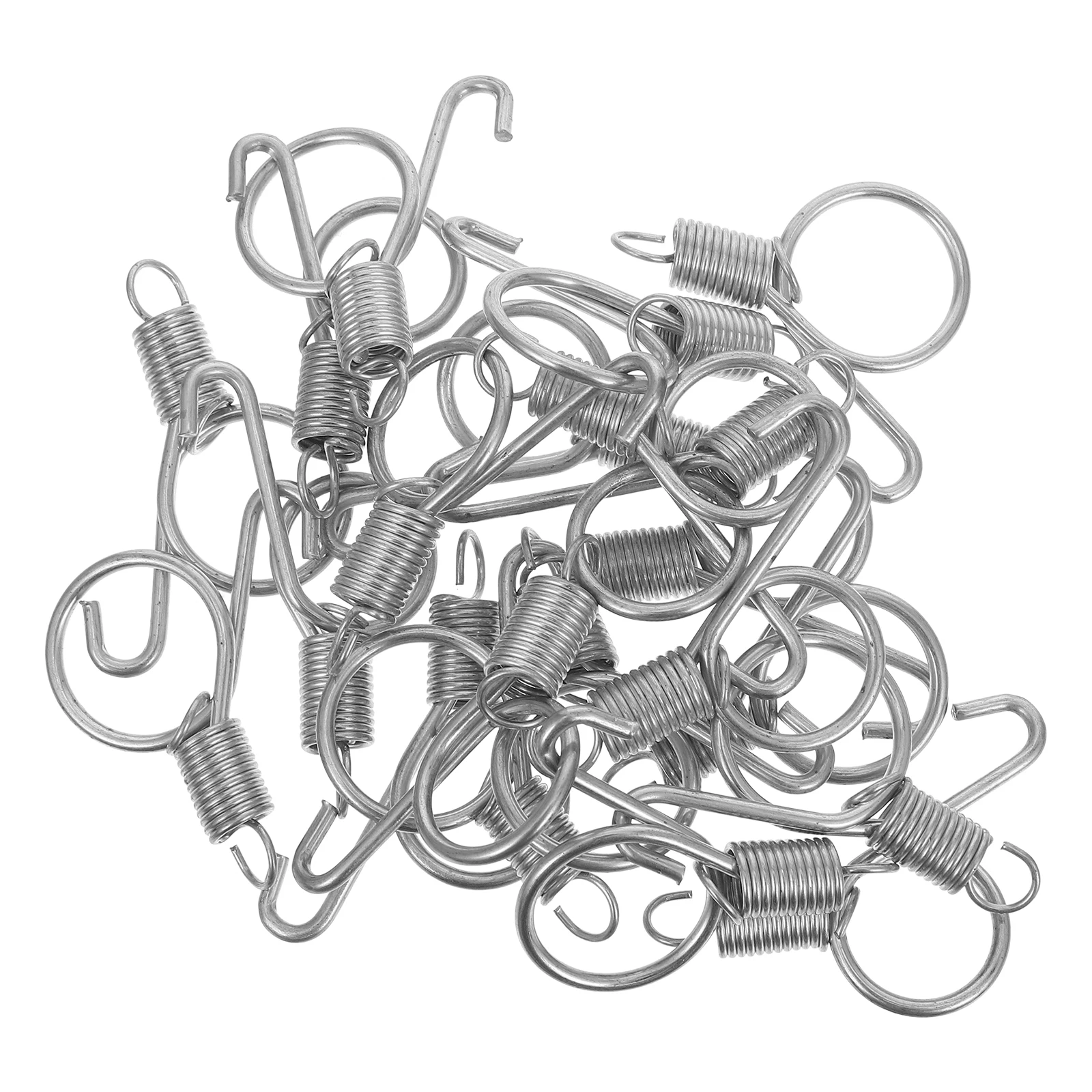 

20pcs Cage Hook Spring Metal Latches for Wire Metal Cage Spring Hook Bird Dog Rabbit Crates Secure Safety Hooks