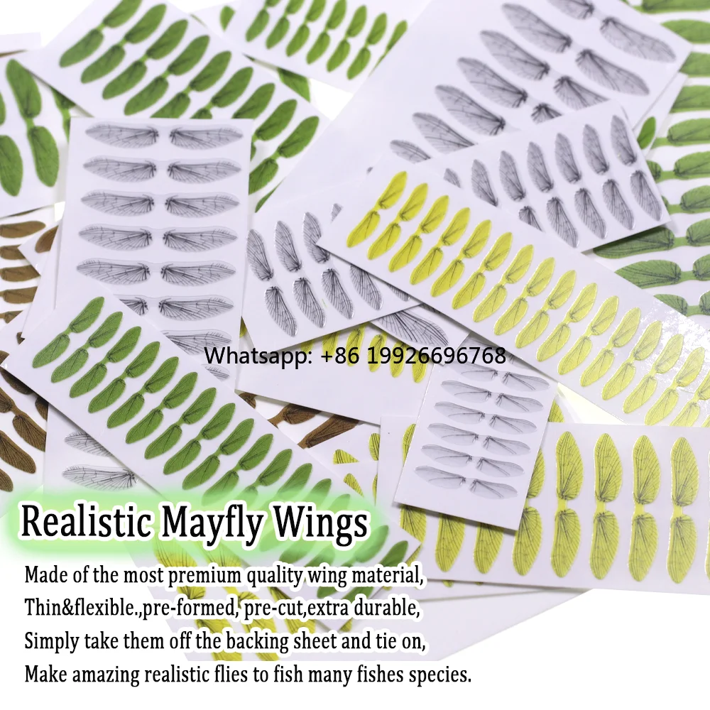 

Pre Cut Realistic Insect Wing Fly Tying Material for Stonefly Mayfly Bottle Fly Trout Fishing Lure Fishing Accessories manufactu