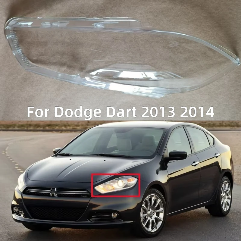 

For Dodge Dart 2013 2014 Car Front Headlight Cover Auto Headlamp Lampshade Lampcover Head Lamp light glass Lens Shell