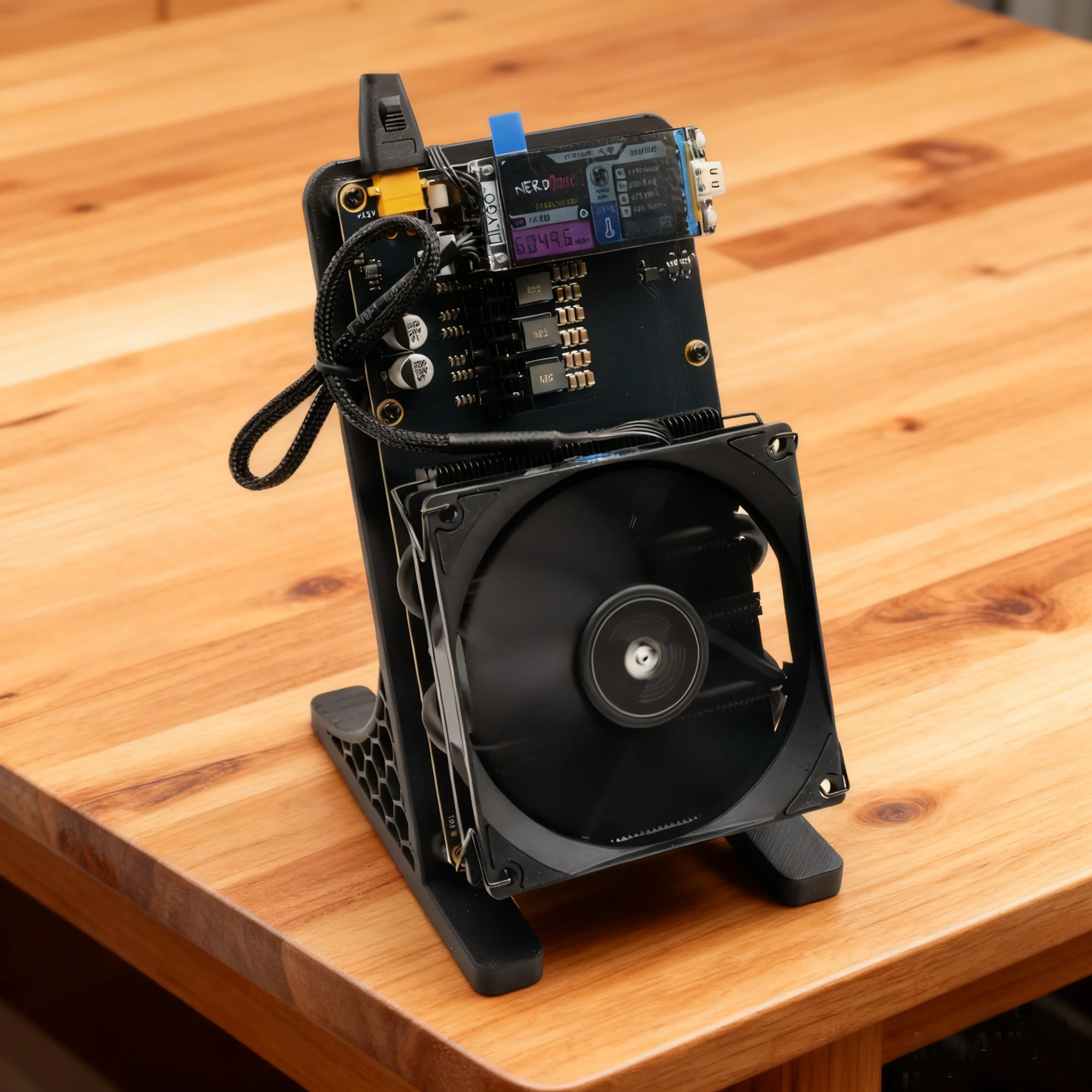 الأصلي Bitaxe NerdQaxe Rev6 6.1TH/s 100 واط المزدوج المشجعين جهاز تعدين بيتكوين BTC آلة التعدين مفتوحة المصدر NerdQaxe ++ Rev 6 #2