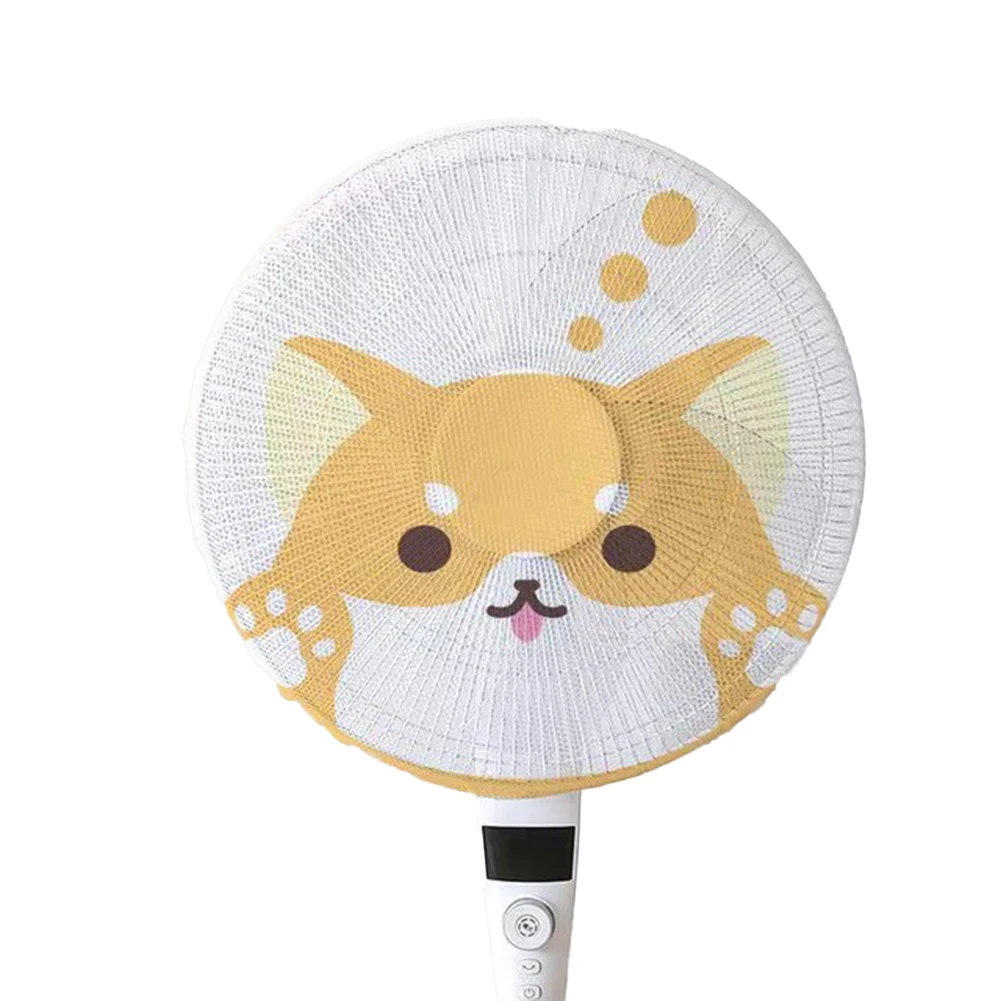 Cute Cartoon Fan Cover All-inclusive Round Electric Fan Protective Cover Household Anti-pollution Anti Pinch Hand Fan Dust Cover