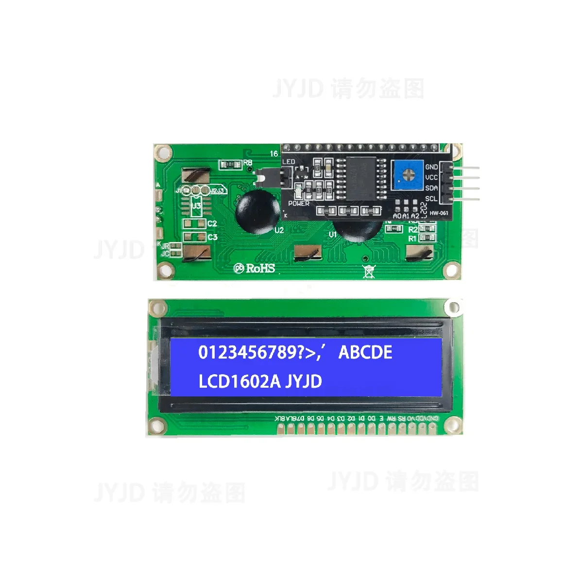 LCD1602 Module Blue Green Screen For Arduino LCD1602A LCD Character UNO R3 Mega2560 Display PCF8574T IIC I2C Interface image 4