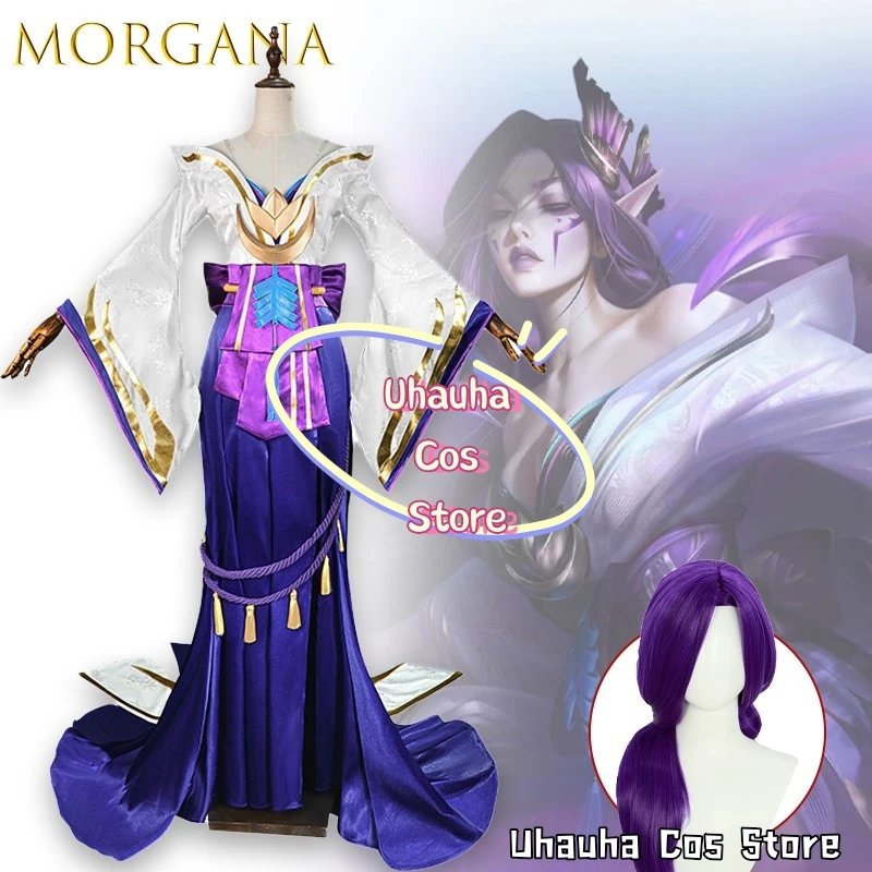 

ASpirit Blossom Morgana Косплей Костюм Аниме Экипировка Полный Комплект Косплей Костюм Женский Ролевая Игра Фиолетовый Костюм Хэллоуин {Uhauha Cos}