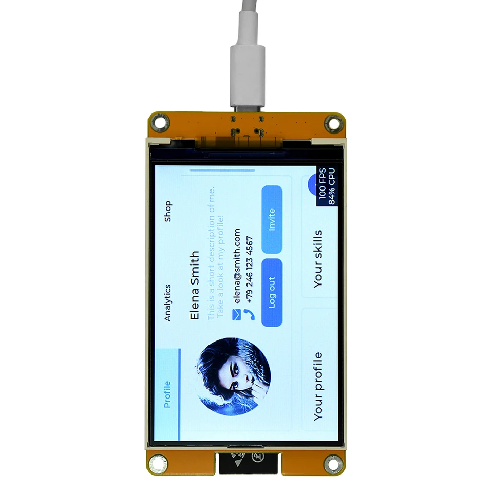 Hosyond 4,0" ESP32-32E Displaymodul – 320x480 Touchscreen, WiFi+BT, ST7796S, Für Arduino IoT