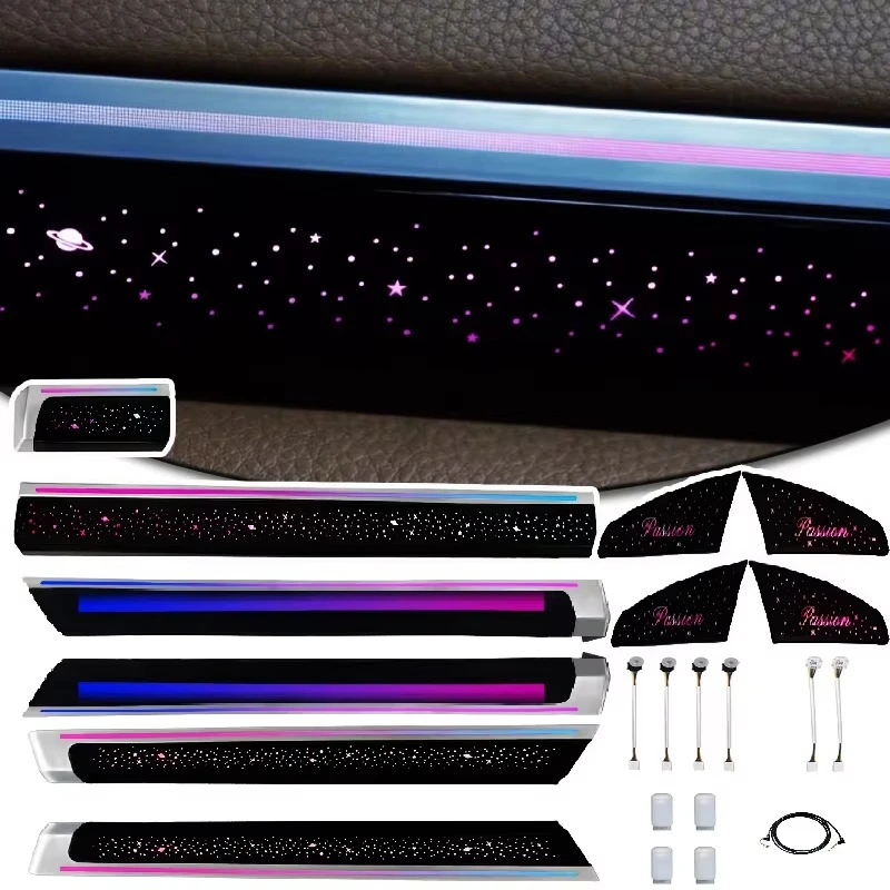64 Color Symphony Car Ambient Light for Porsche Cayenne 2010-2017 Auto Atmosphere Light Accessories for Interior Upgrade