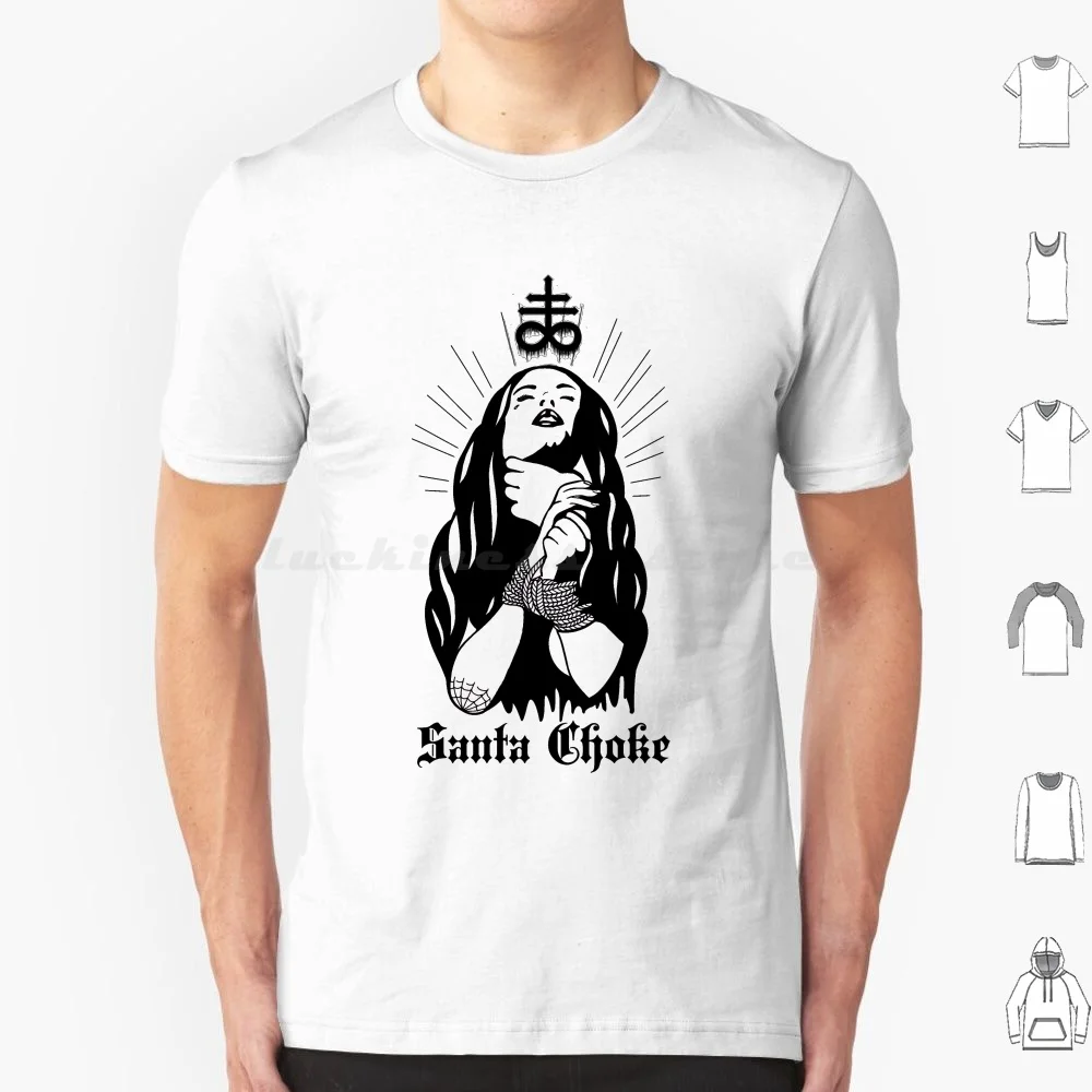 Santa Choke Design T Shirt 6xl Cotton Cool Tee Fetish Kink Jerotattoo77