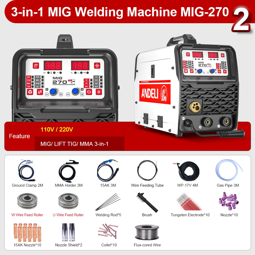 

andeli mig welder machine mig270