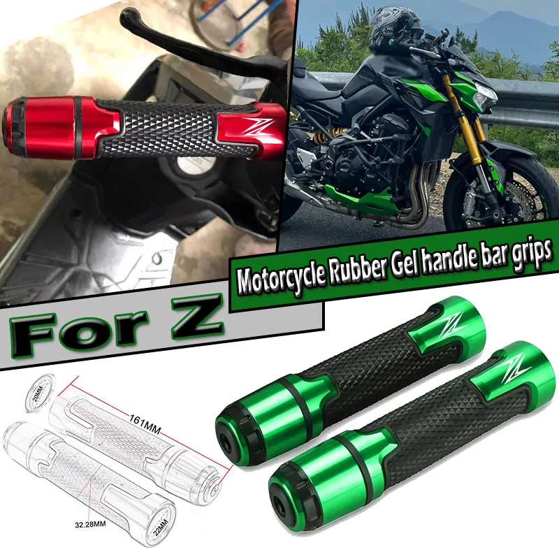 

Для Z Z400 Z500 Z650 Z650RS Z750 Z800 Z900 Z900SE Z900RS Z1000 Z1000SX ZH2 7/8 ''22 мм резиновые гелевые ручки для мотоцикла