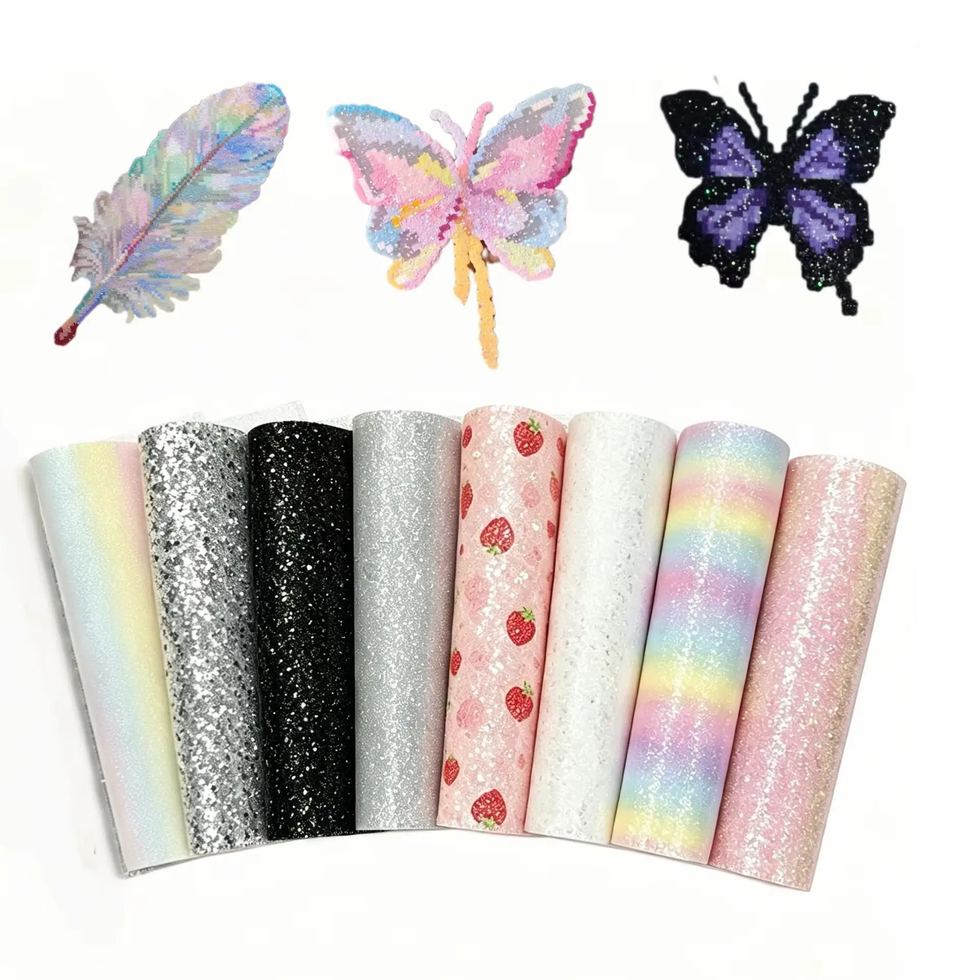 

8PCS Glitter Fuse Bead Ironing Paper Reusable Heat Resistant Non-Stick Sheets for 2.6mm&5mm Perler Beads DIY Craft Accessories