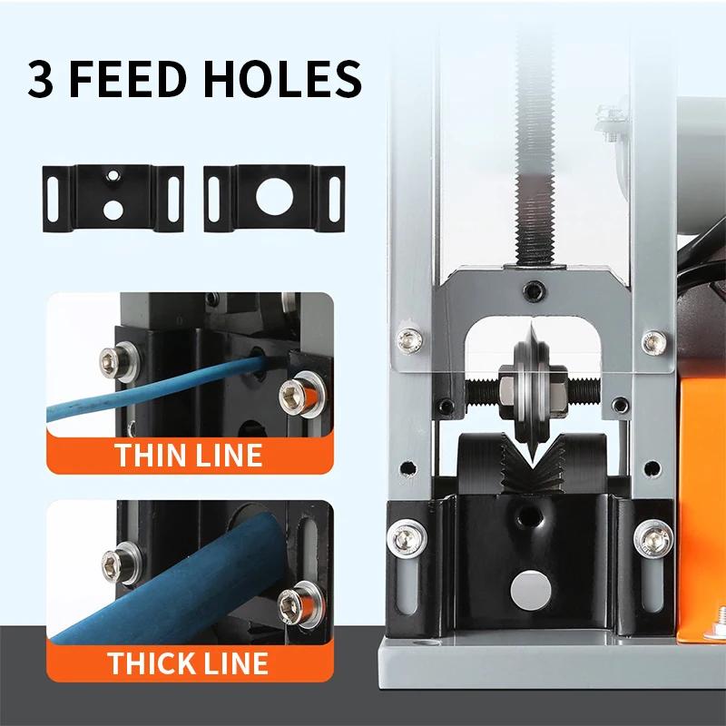 Transparent electric wire stripping machine, waste cable and wire stripping machine, automatic wire stripping machine