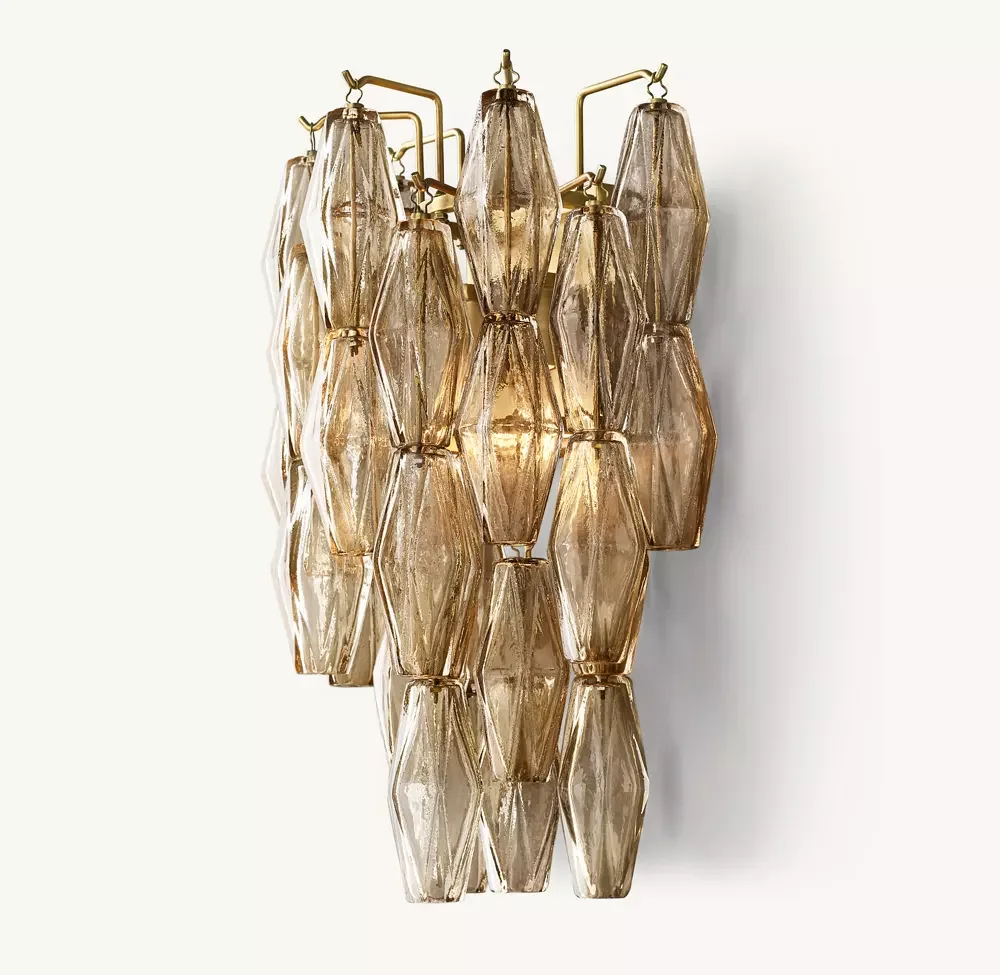 

Modern Nordic Antique Designer's Retro Smoke Glass Sconce for Farmhouse Bedroom Hotel Bedside Corridor Wall Lamp