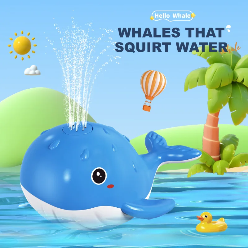 

Children Bathroom Bath Toys Electric Induction Spraying Whale Automatic Parade Kid Water Play Spraying Whale Baby Whale Bath Toy