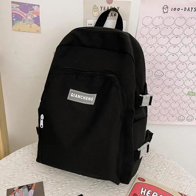 Backpack New Style Simple Solid Color Backpack Large Capacity Style Leisure Sports Schoolbag For Mochila Escolar Kids Bag Plecak