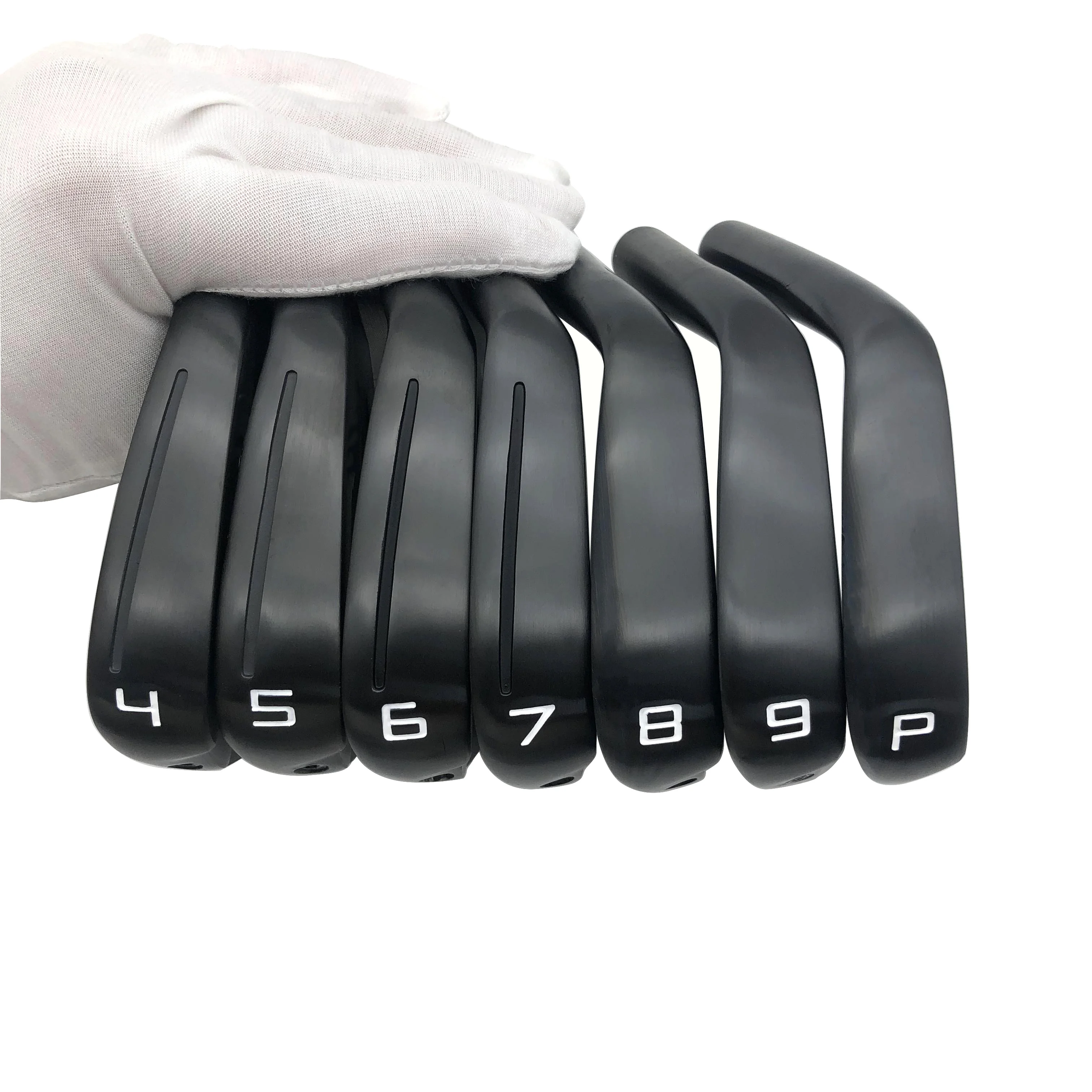 وصول جديد أسود اليد اليمنى الفولاذ المقاوم للصدأ مخصص # مجموعة مكواة الجولف 4-P مكاوي الجولف لنوادي الجولف #4