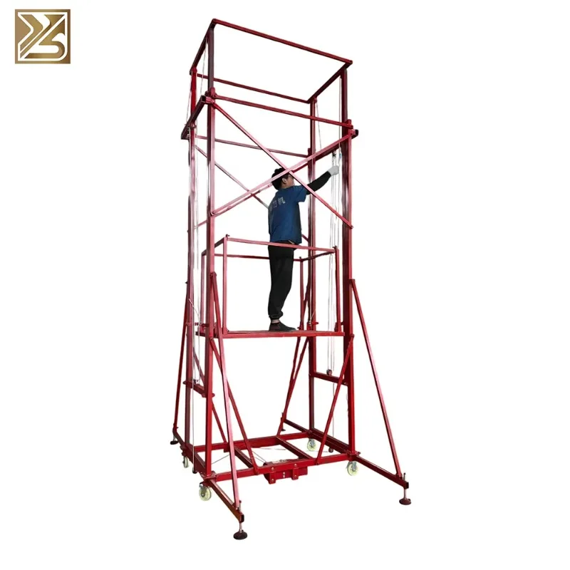 2m 4m 6m 8m 10m Height Electric Lifting Safe and Efficient Aerial Working Platform Equipment Electric Scaffold