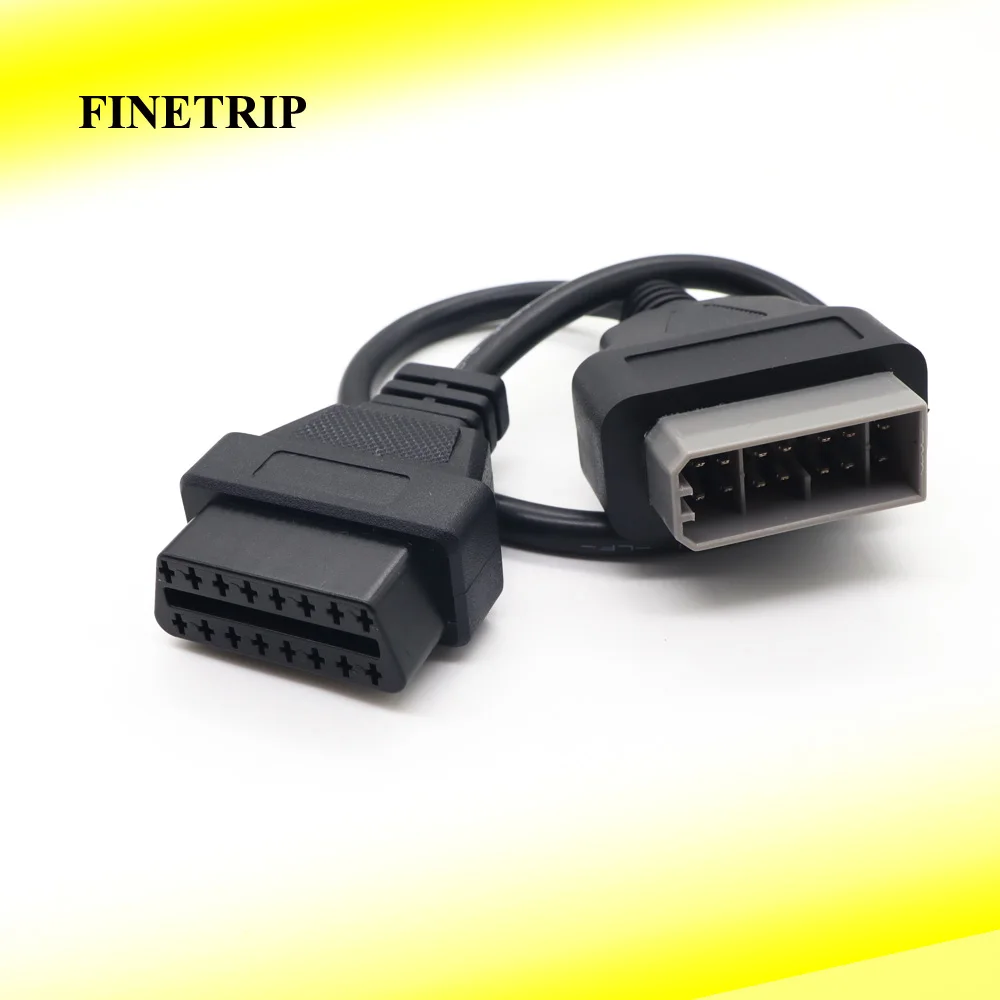 50pcs For N-issan 14 Pin Male to OBD 2 16 Pin Female OBD2 OBDII OBD 2 OBD-II Extension Diagnostic Tool Adapter Connector Cable