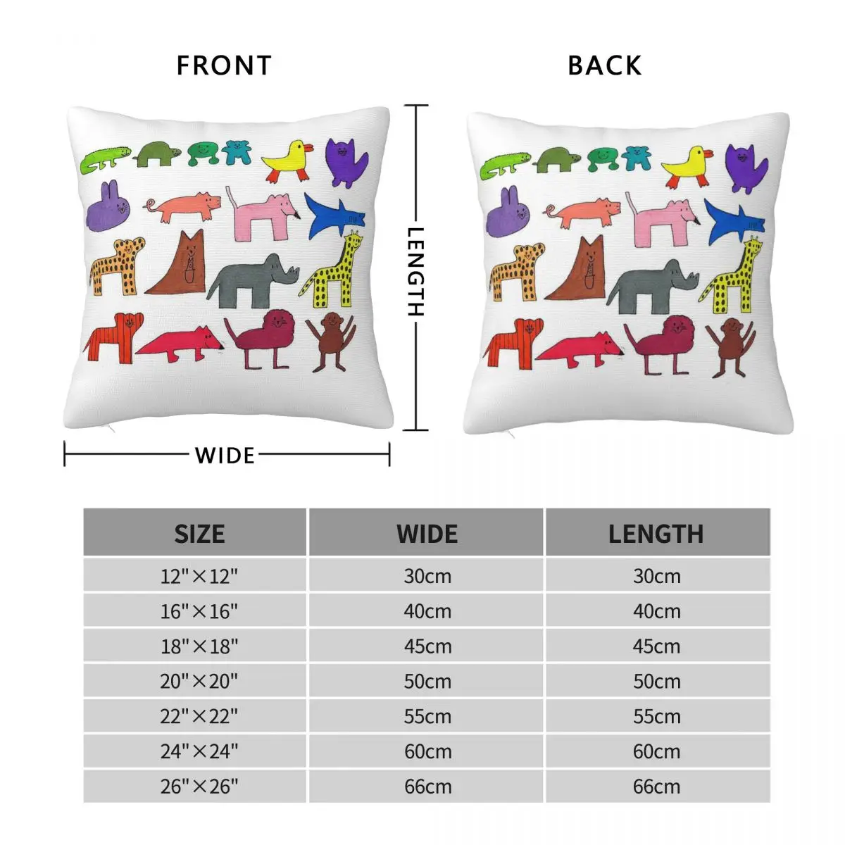 18 Animals Tiger Fox Lion Pillowcase Polyester Linen Velvet Printed Zip Decorative Throw Pillow Case Car Cushion Cover