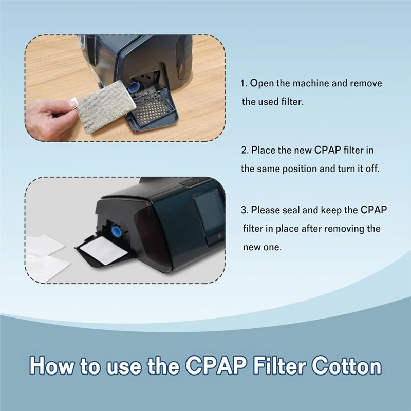 Kit de filtros CPAP ABVJ-20PCS, filtro em linha CPAP universal e filtros de substituição descartáveis para Aircurve 10, série S9