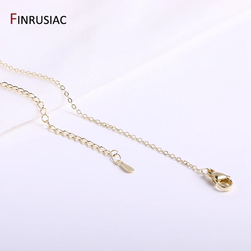 46.5cm Length Real Gold Plated 1.3mm Chain For Necklace Making DIY Jewelry Making Chain Wholesale