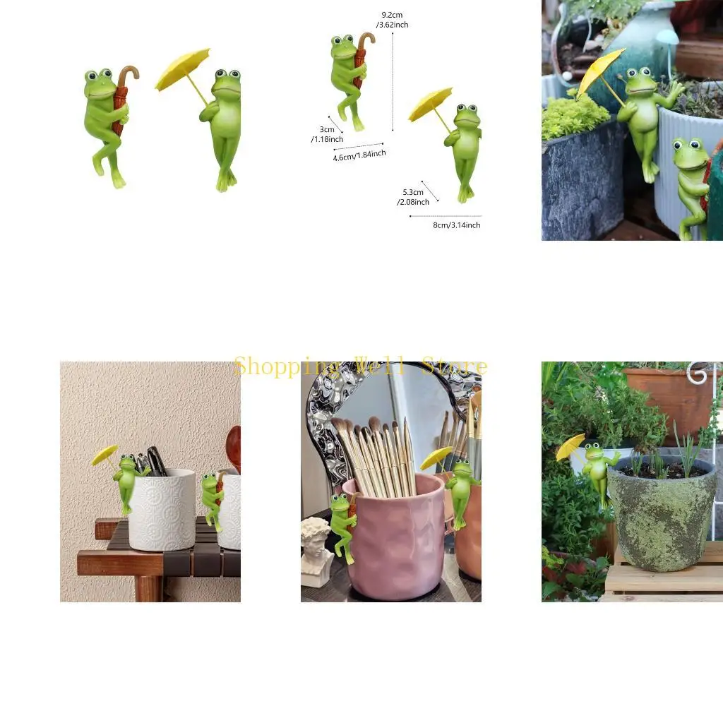 

KX4B 2шт садовые украшения уличные фигурки животных украшения смола статуя сад