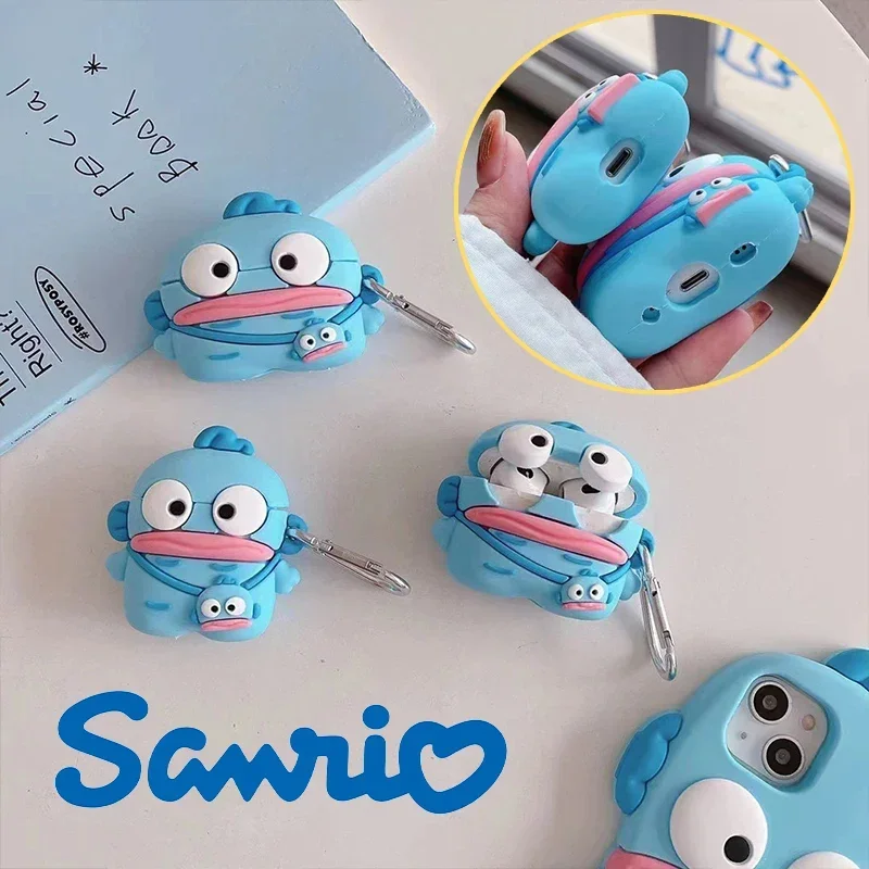 

Sanrio Hangyodon Earphone Case for Airpods 4/1/2/3 Pro Silicone Wireless Earphone Cover Protective Case Anime Charging Box Cover