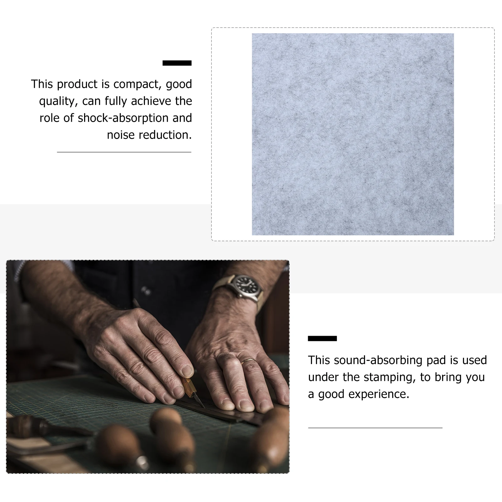 

2pcs Felt Sound Proof Pads Noise Reduction Cushion For Diy Craft Sound Absorbing Padding Shockproof Felt Acoustic