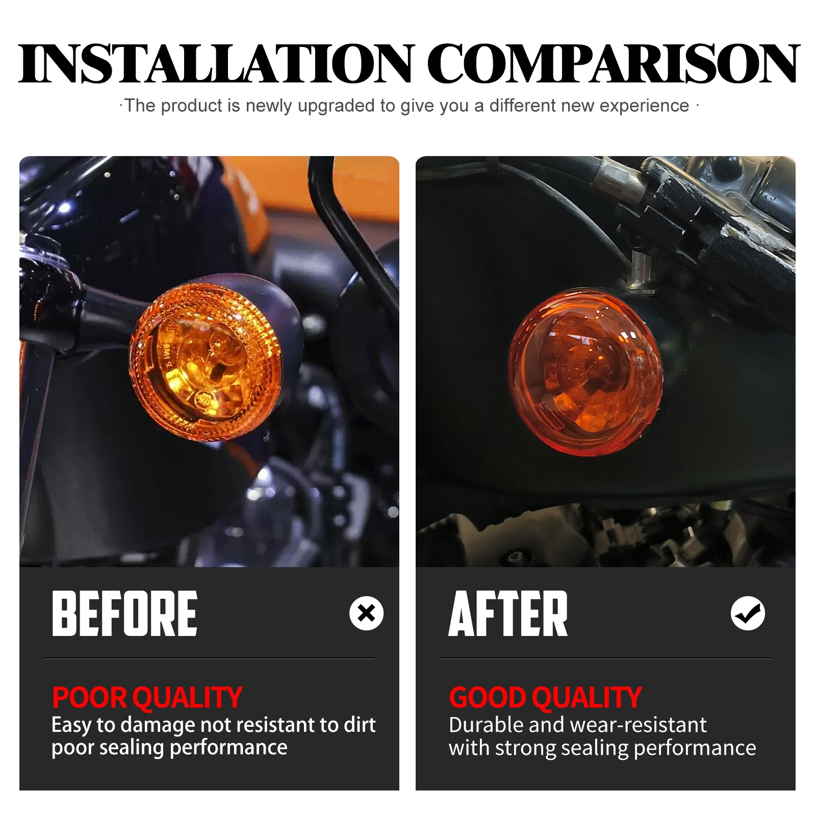 2PCS Motorcycle Front Rear Turn Signal Lens Cover Bullet Light Indicator Cap For Harley Touring Sportster XL Softail Fatboy Dyna