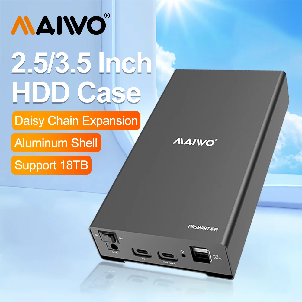 

MAIWO Mobile Hard Drive Box 2.5/3.5 Inch Sata Serial Port Usb3.1 Reading Box Desktop Notebook Mechanical Solid State Drive