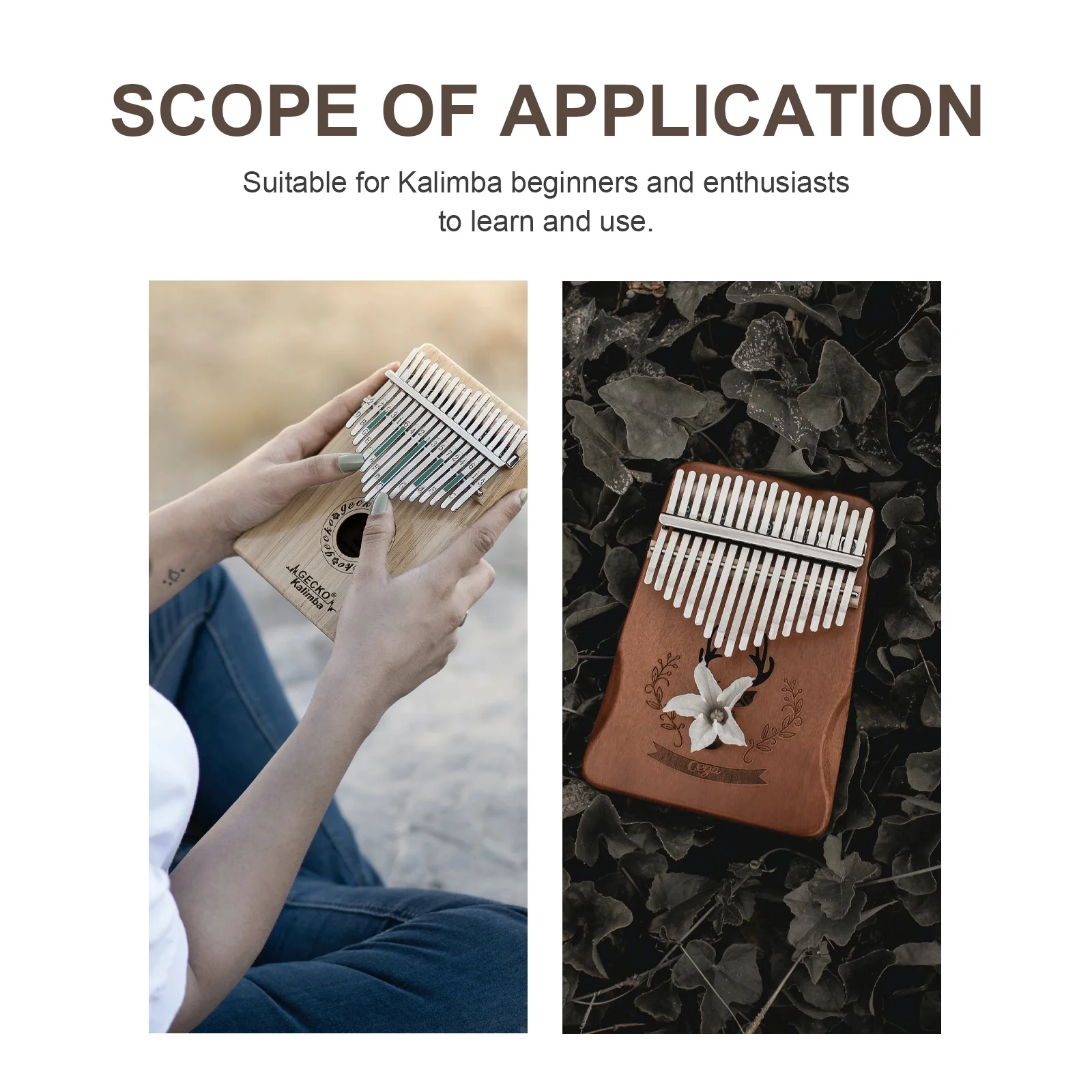 

1Pcs Kalimba Sticker 17-Tone Self-Adhesive Practical Bright Colored Easy Replace Durable Kalimba Supply for Beginners