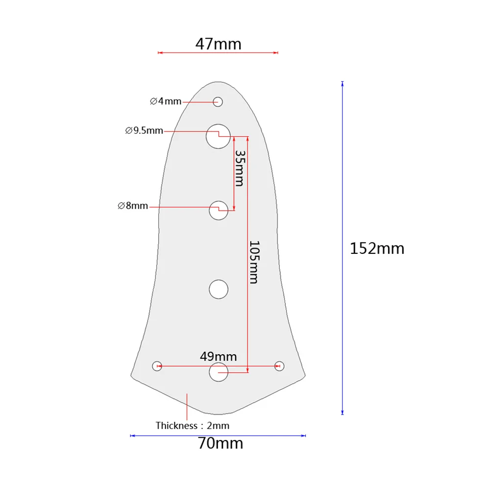 

Iron Plate Bass Guitar Parts Control for Vintage Style Electric Replacement 4 Hole Genuine