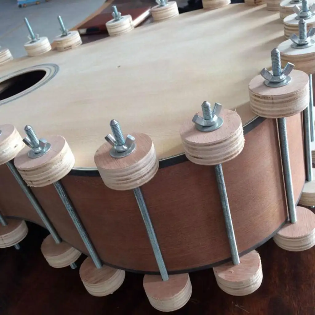 Guitar Maintenance Tool Wooden Metal Body Assembly Clip Luthier Making Tool Guitar Parts for Fret and Glue Jobs