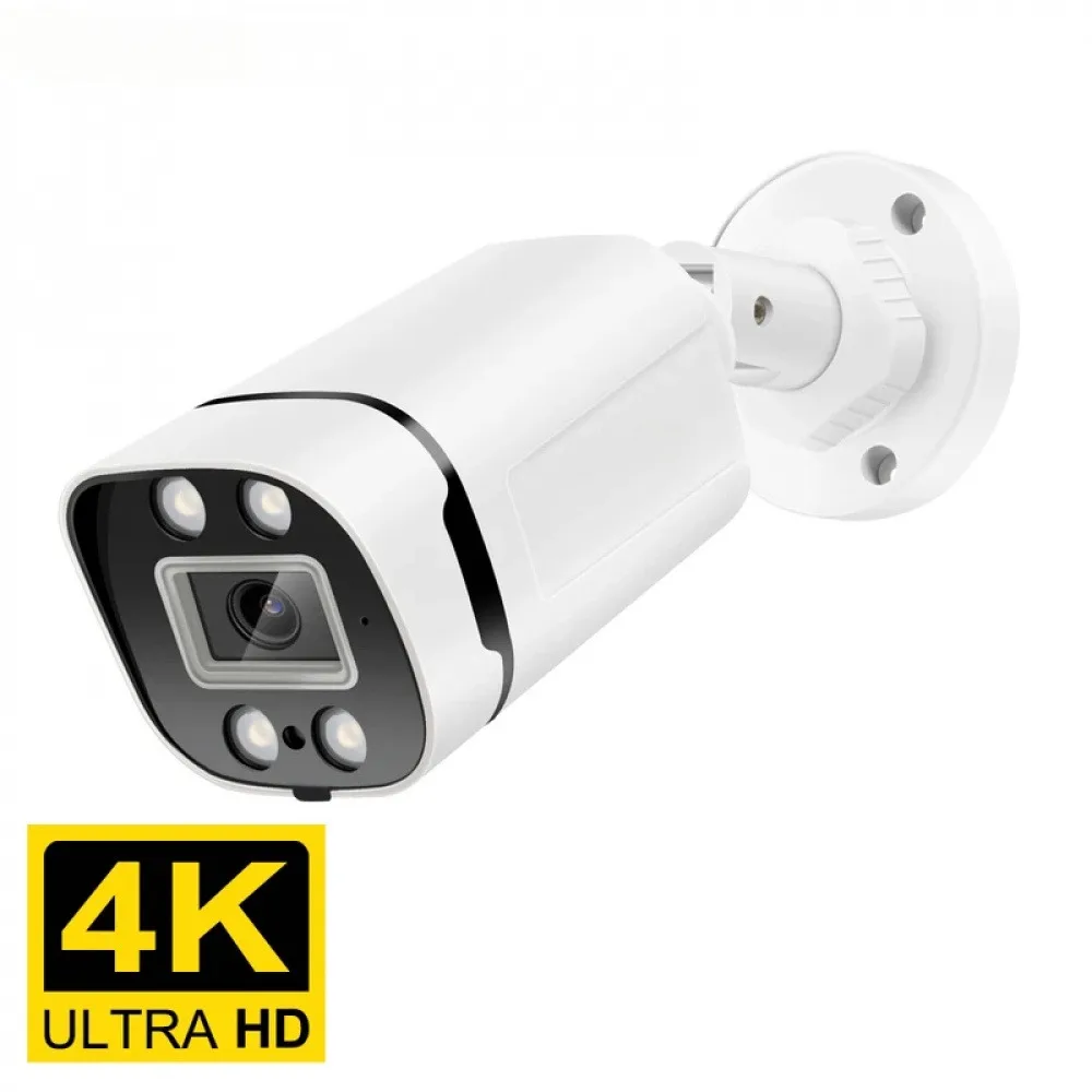 4K 8MP IP Camera Outdoor Audio AHD H.265 Onvif Wide Angle 2.8mm AI Humanoid detection Home CCTV Surveillance Camera