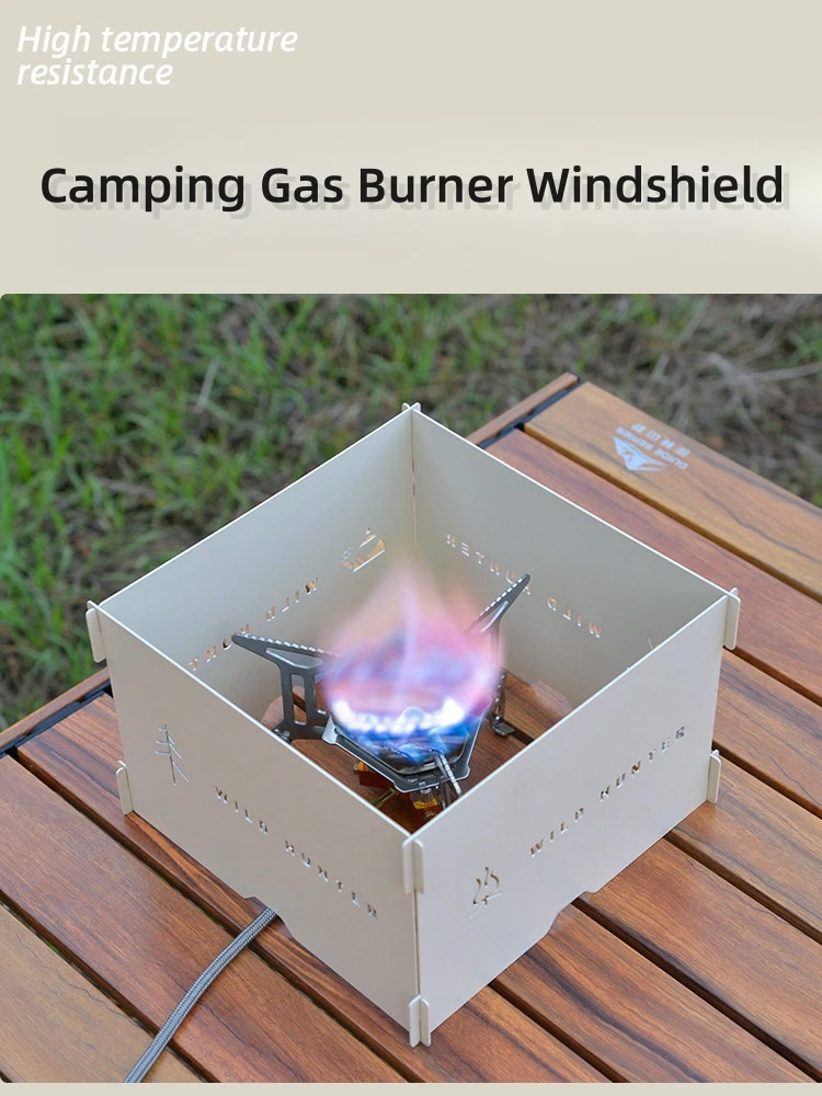 

Camping Gas Burner Windshield Hiking Picnic Stove Accessories Grills Wind Panels 4X Folding Outdoor Stove Windscreen New