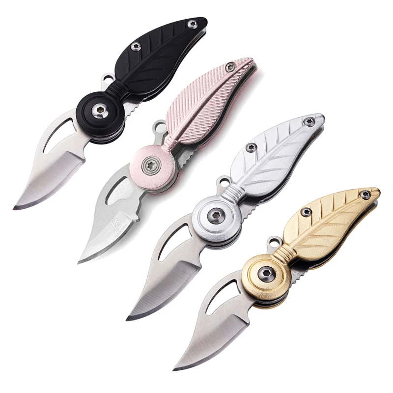 Mini Keychain Knife Small Folding Pocket Knife Portable Keychain Cutter for Outdoor Survival and Camping Dropshipping