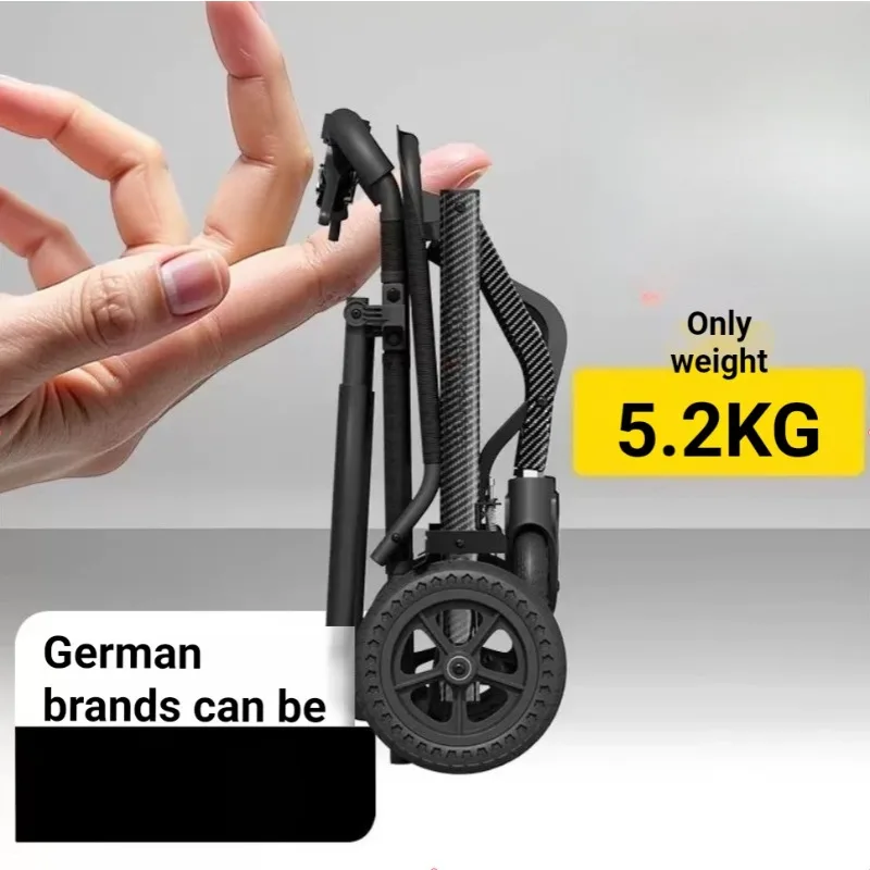 Folding Travel Wheelchair with Cushioned Seat