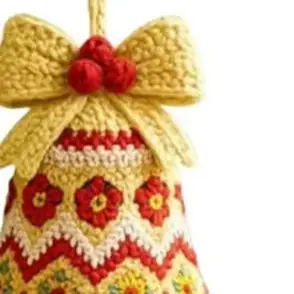 

1PC Christmas Bell Ornament Kit DIY Crochet Christmas Bell Ornament Set Perfect Beginner Christmas Decoration Drop Ornaments