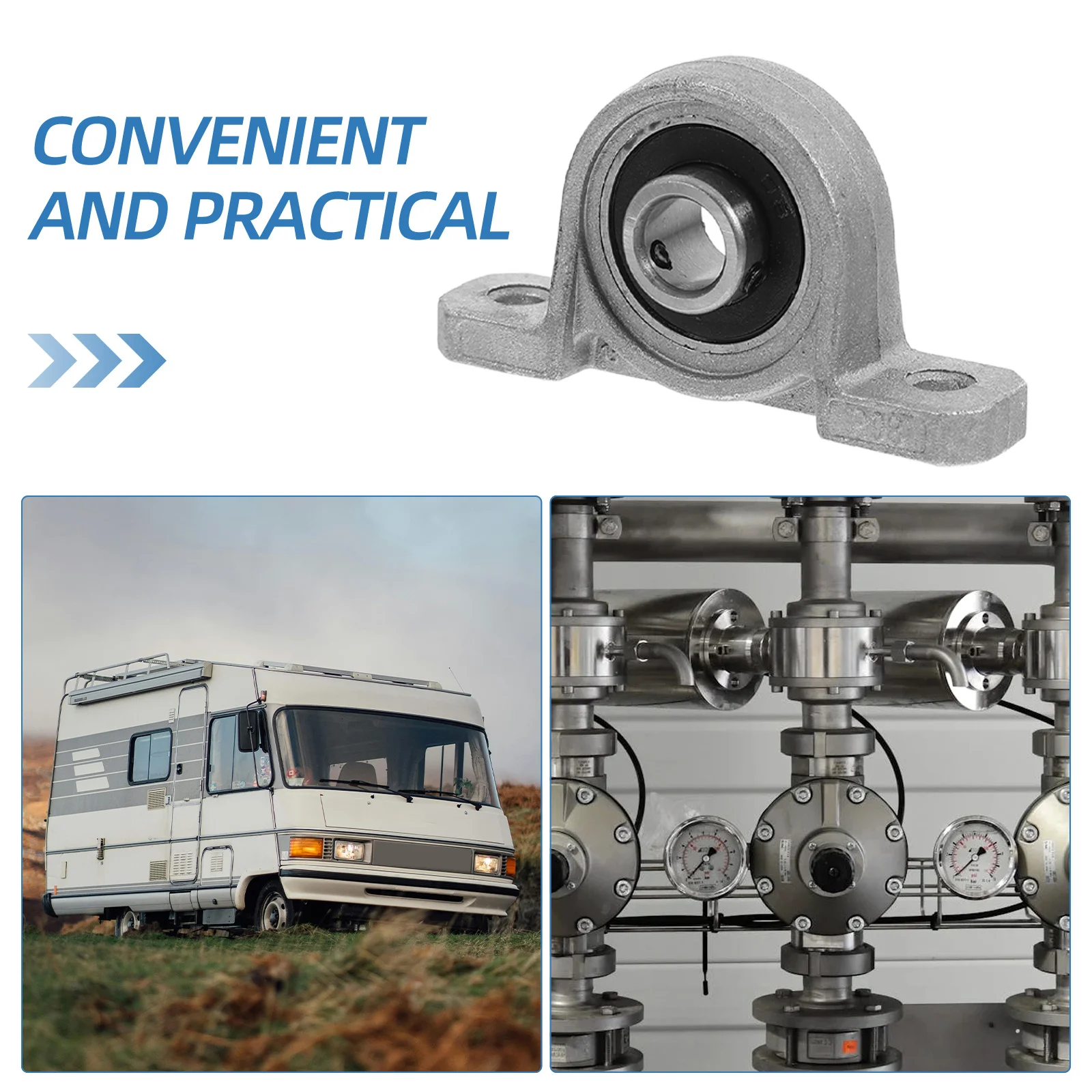 4Pcs Precision Machined Zinc Alloy Pillow Block Bearings 8mm Bore for DIY and Professional Use in Various Applications