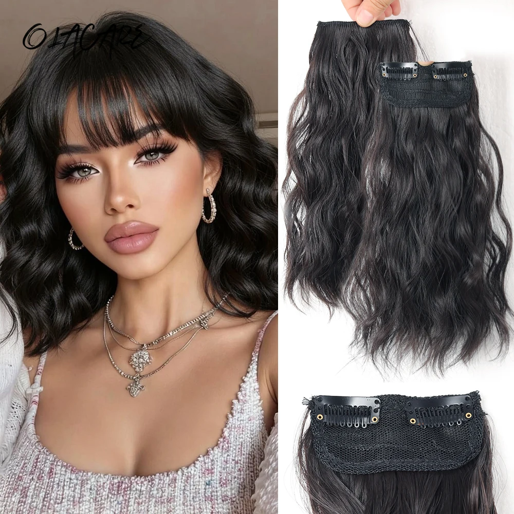 OLACARE Synthetic Invisible Seamless Hair Pads Clip In One Piece Increase Hair Volume Hair Extensions Top Side Cover Hairpiece