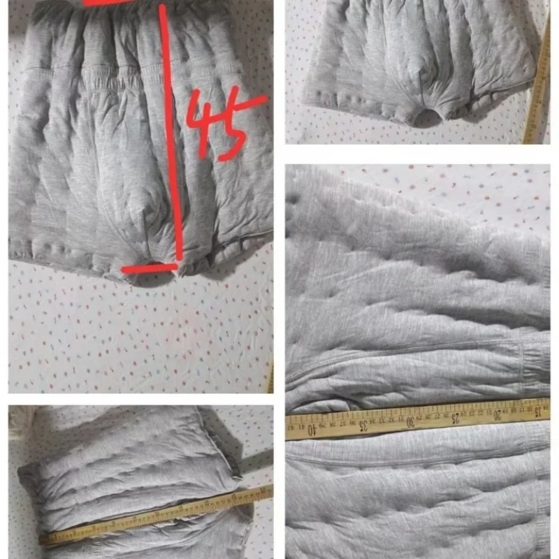 Men High Waist Pure Cotton Underwear Handmade Convex Pouch Shorts Solid Color Thermal Briefs Warm Winter Breathable Soft Boxers