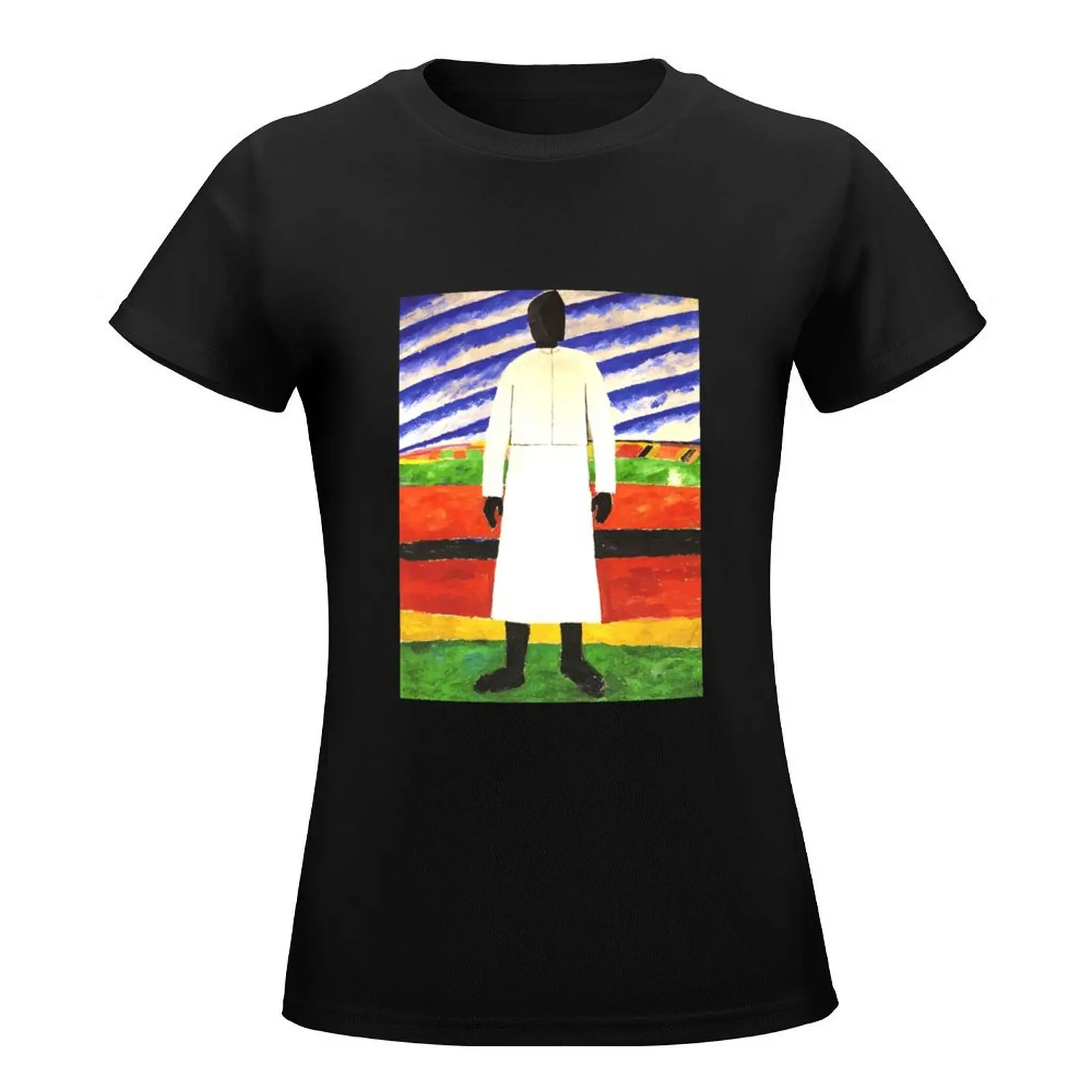 HD - Peasant Woman, by Kazimir Severinovich Malevich 1930 High Definition T-Shirt oversized workout shirts for Women loose fit