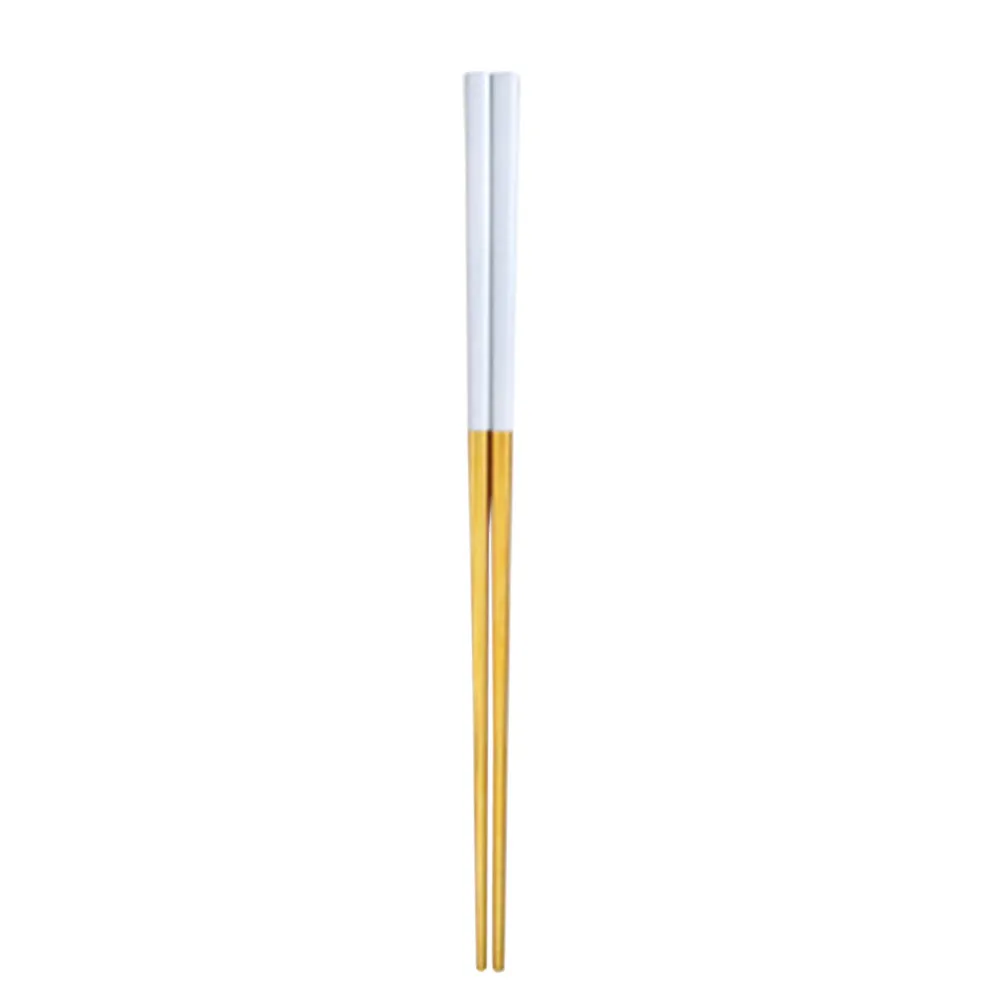 Stainless Steel Square Anti-Slip Chopsticks 23Cm Ultra Lightweight Plating Perfect Sushi Noodle Rice Dinner Party Gift