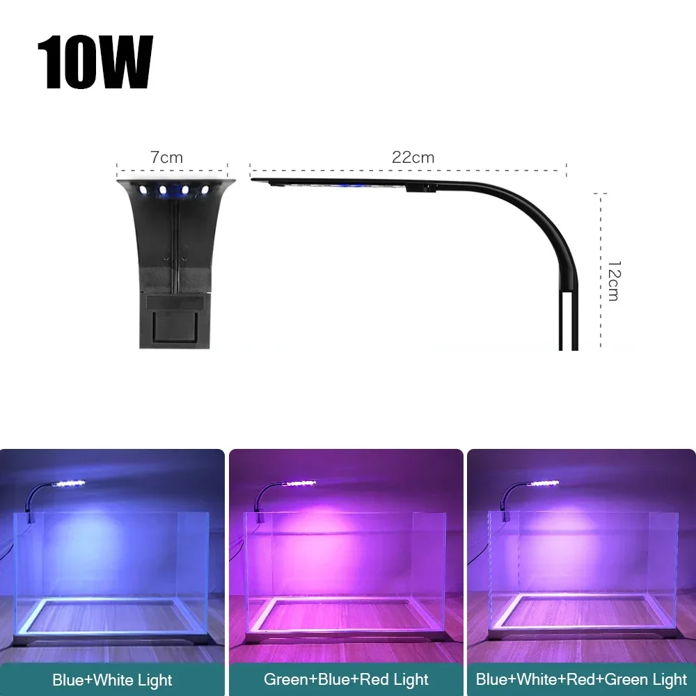 Super Slim LED Aquarium Licht Beleuchtung Pflanzen Wachsen Licht 5W/10W/15W Wasserpflanze Beleuchtung Wasserdichte Clip-on Lampe Für Aquarium