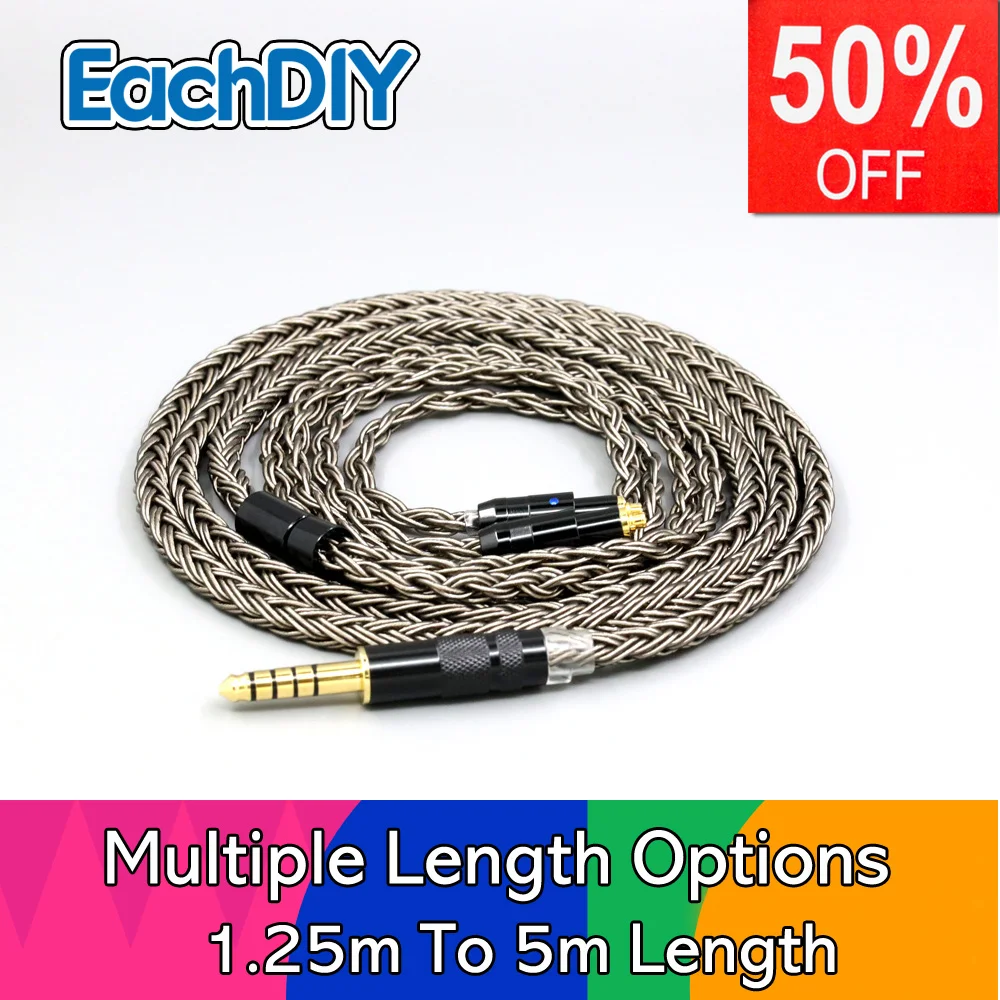 

Silver plated Earphone 16 Core Grey Cable For SRH1840 SRH1440 Shure SRH1540 Headphone LN008845