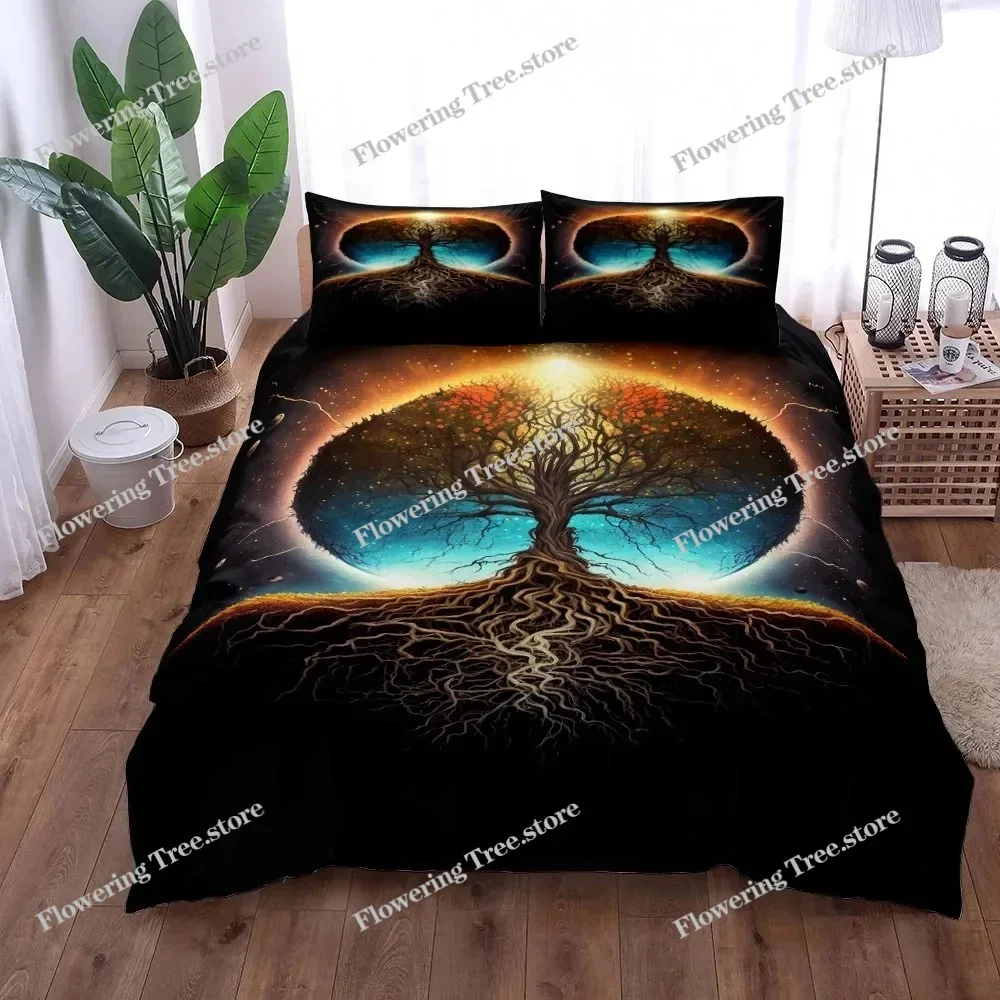 

Yggdrasil Tree of Life Duvet Cover Set King Queen Double Twin Single Bed Linen Set