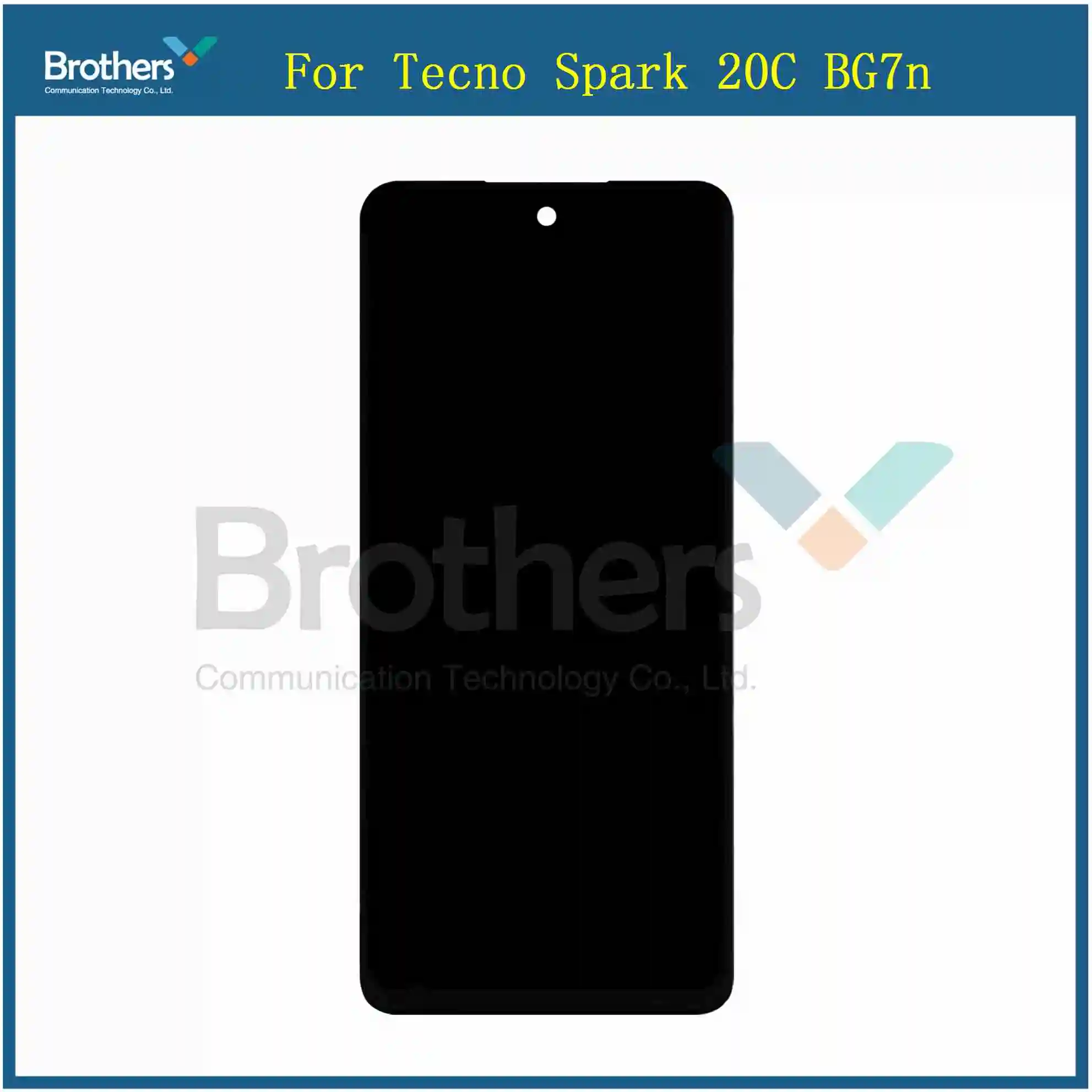 For Tecno Spark 20C BG7n LCD Display Touch Screen Digitizer Assembly Parts With Frame